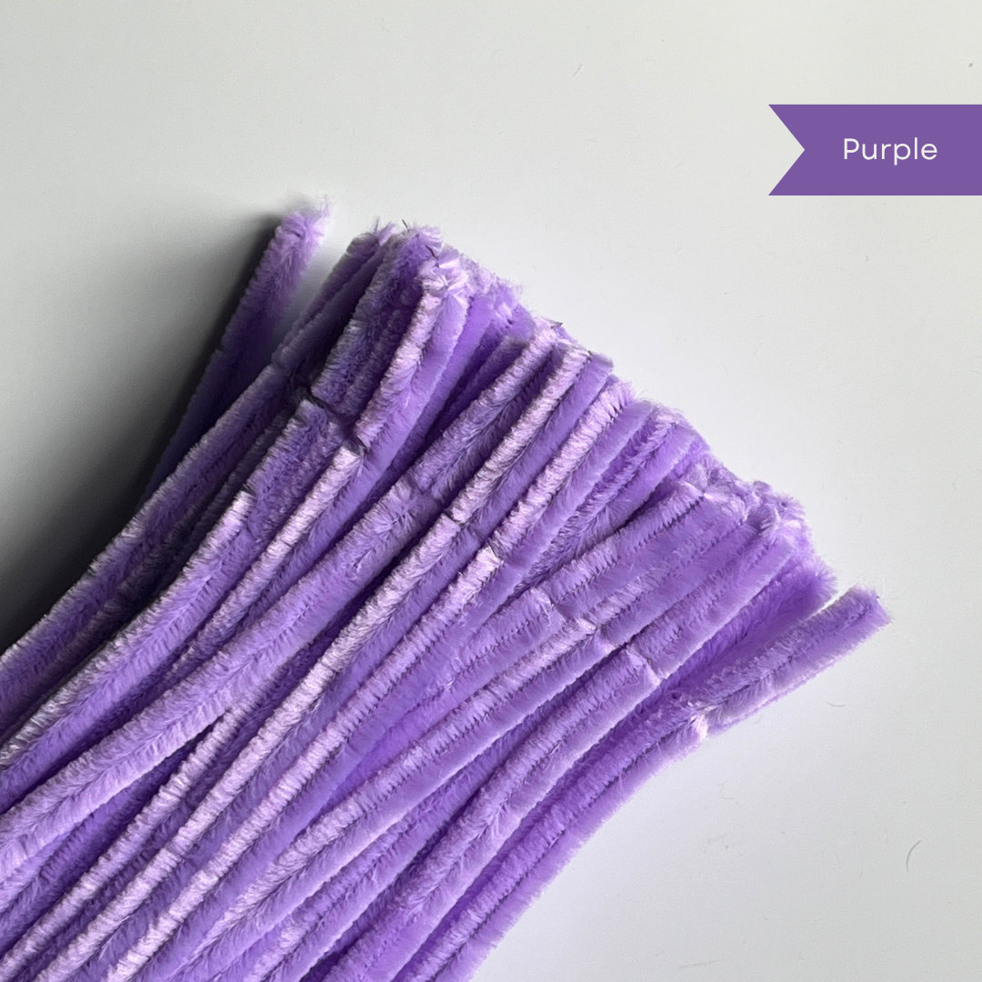 Purple Pipe Cleaners - 100 pcs | 8mm Premium Quality