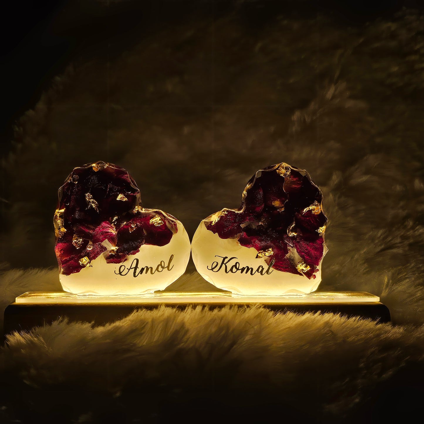 Twin Heart Keepsake Lamp