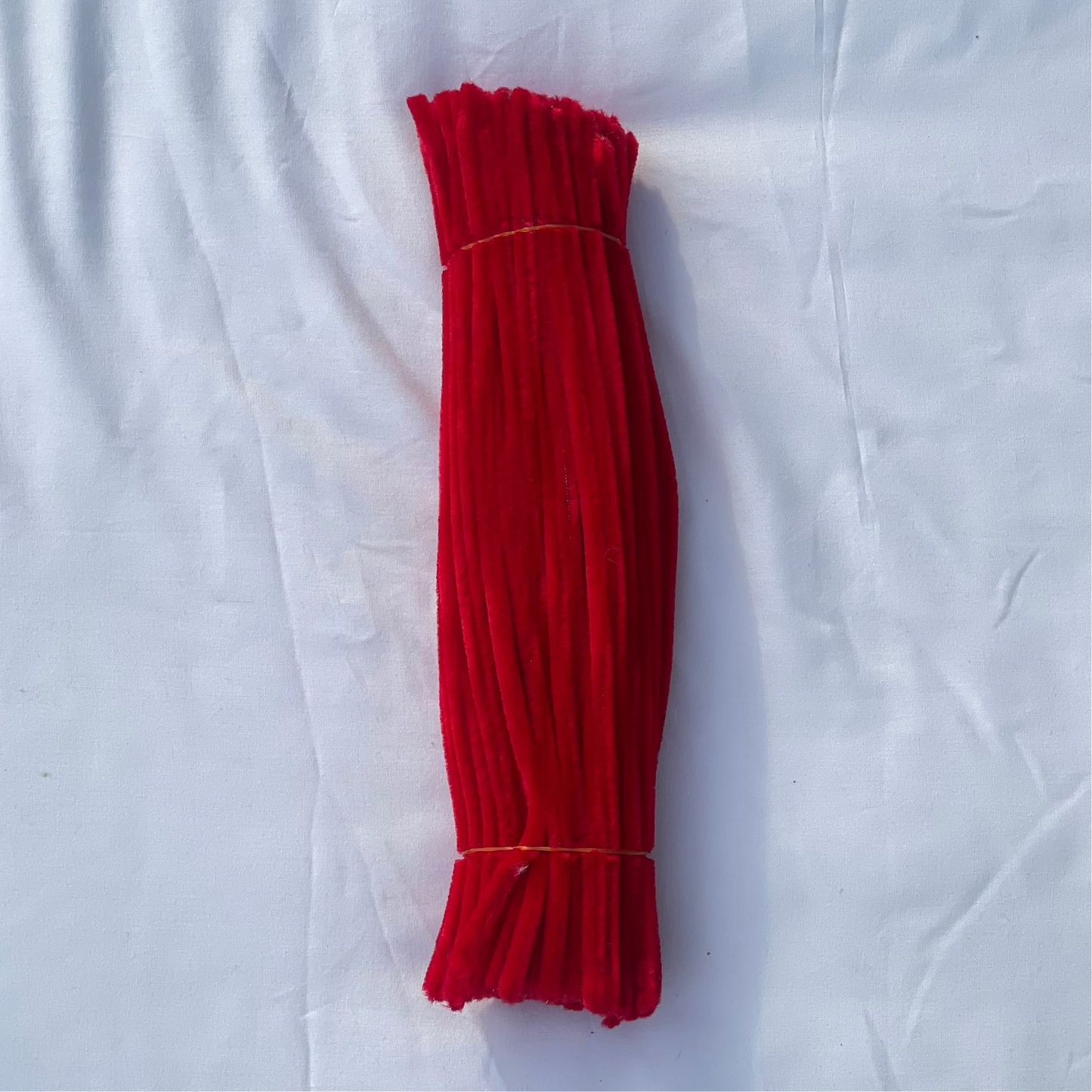 Bright Red Pipe Cleaners