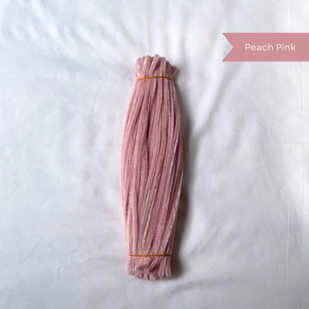 Peach Pink Pipe Cleaners