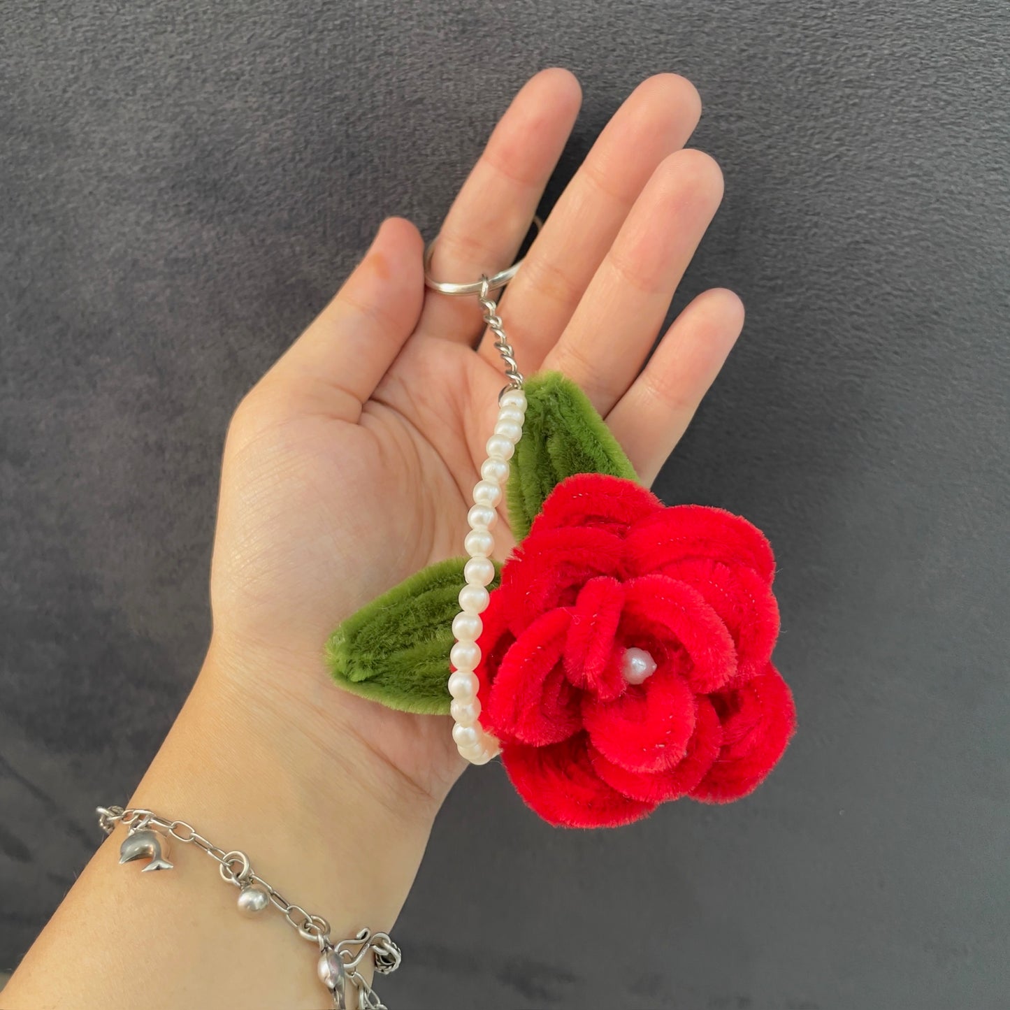 Red Rose Keychain