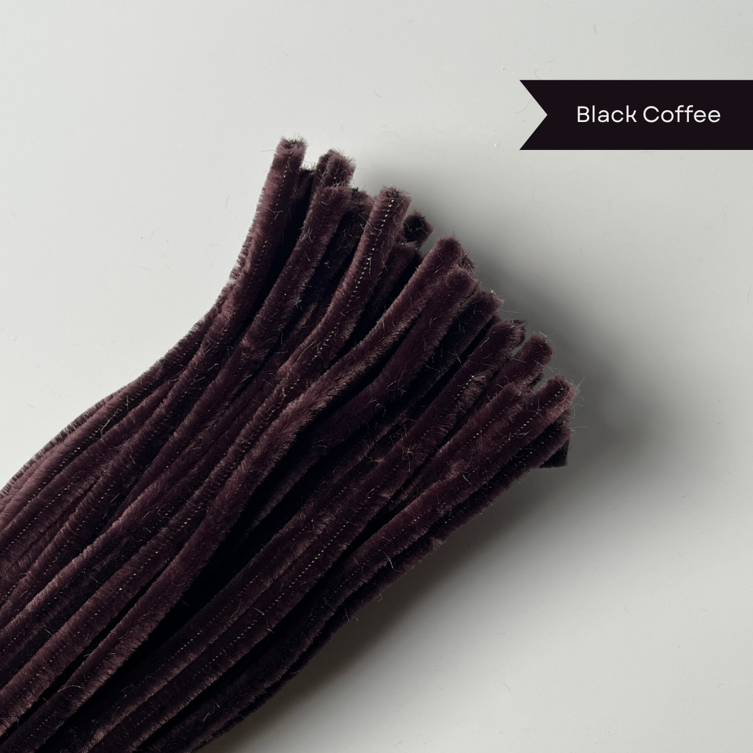 Black Coffee Pipe Cleaners - 100 pcs