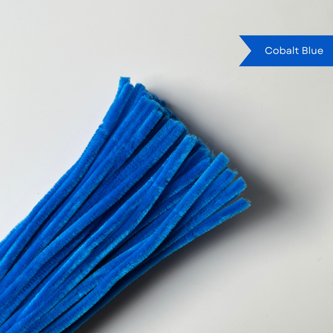 Cobalt Blue Pipe Cleaners - 100 pcs
