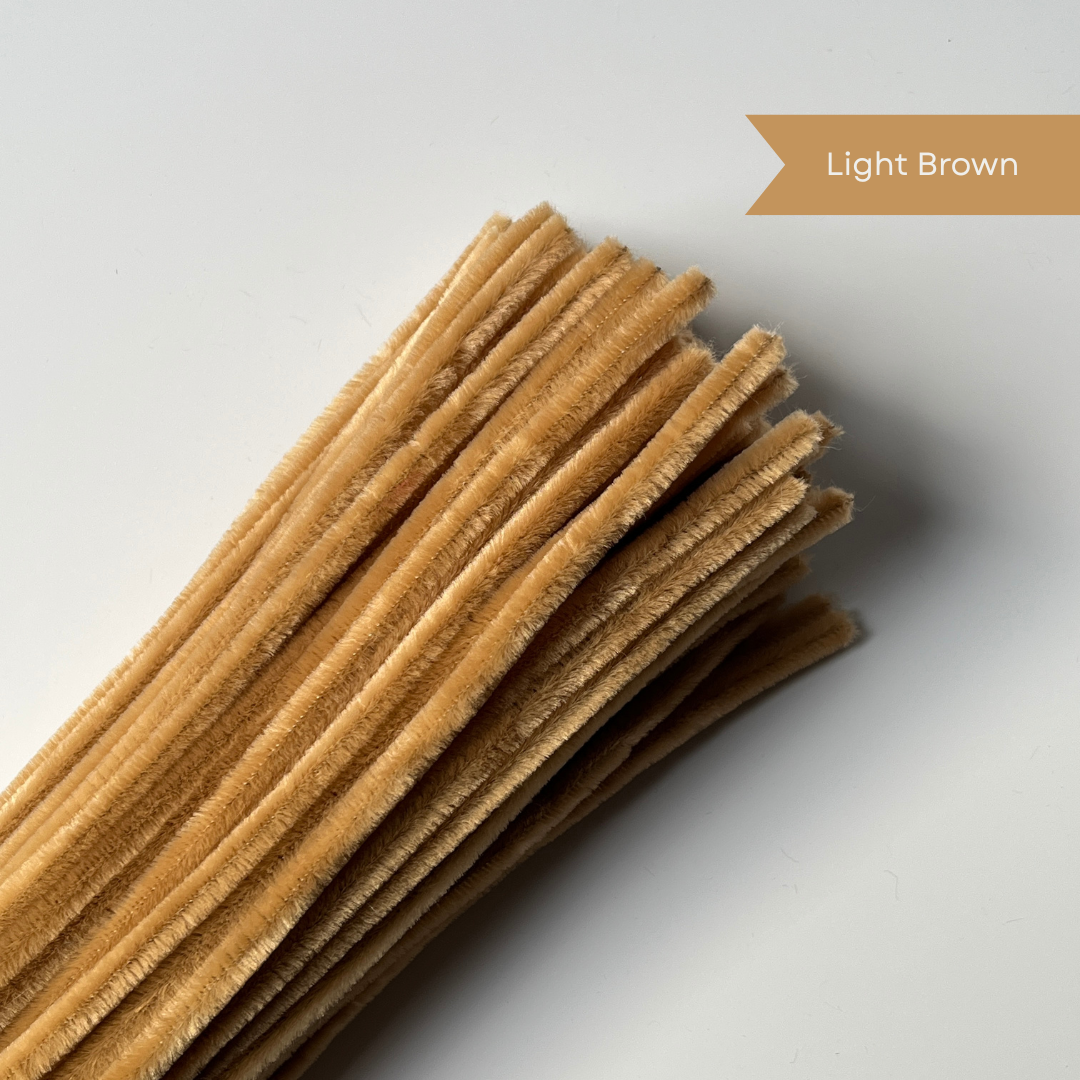 Light Brown Pipe Cleaners - 100 pcs