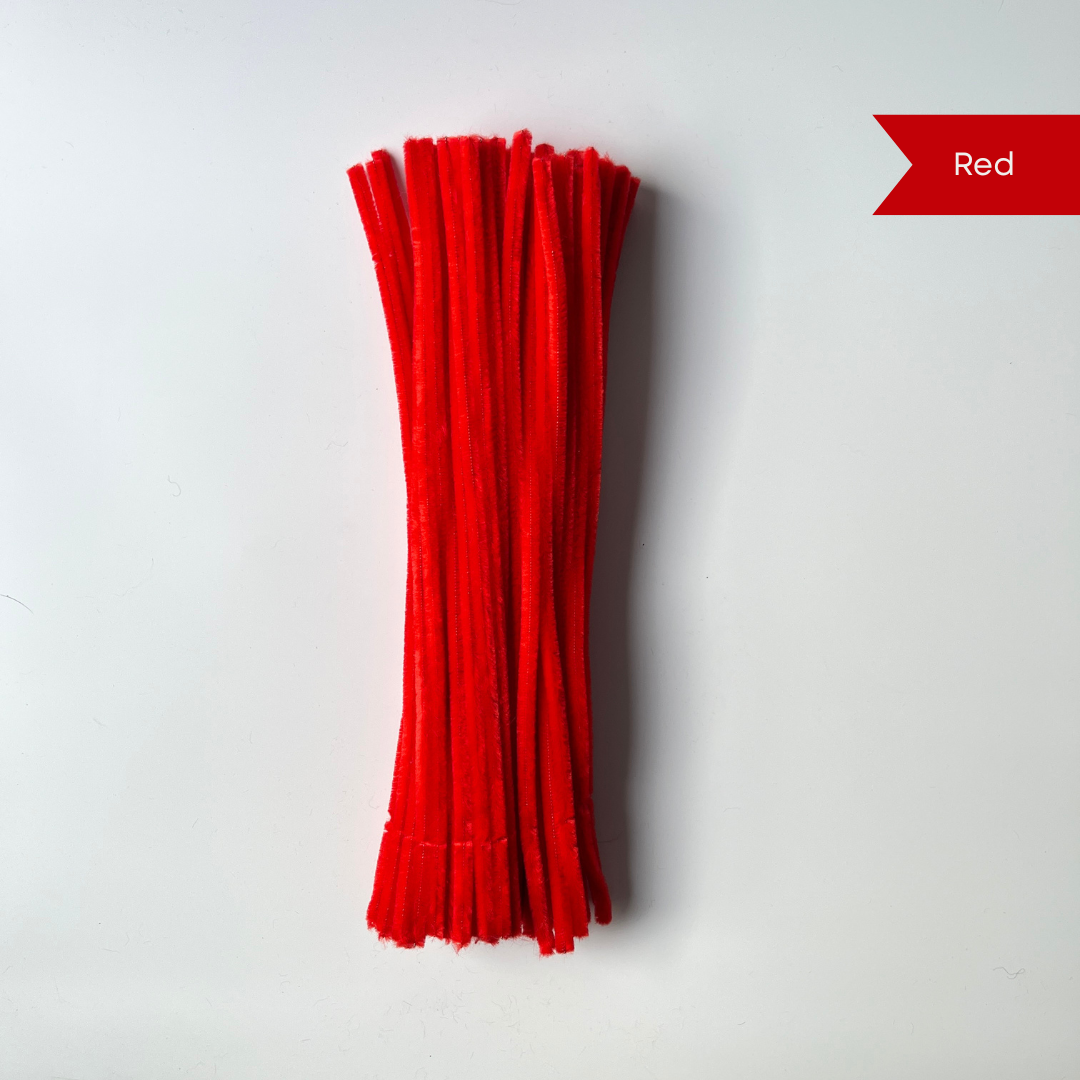 Red Pipe Cleaners - 100 pcs