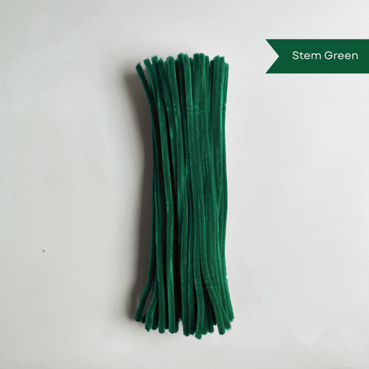 Stem Green Pipe Cleaners - 100 pcs | 8mm Premium Quality