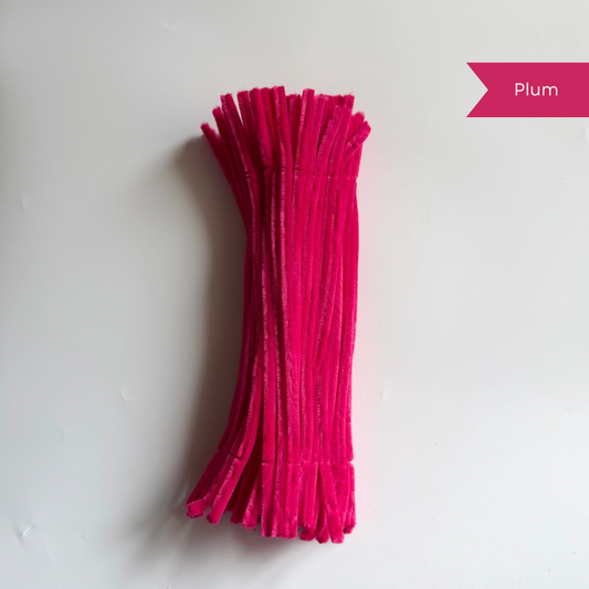 Plum Pipe Cleaners - 100 pcs | 8mm Premium Quality