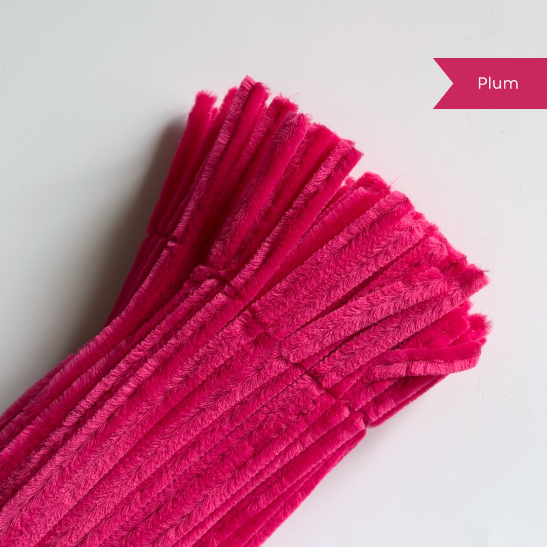 Plum Pipe Cleaners - 100 pcs | 8mm Premium Quality