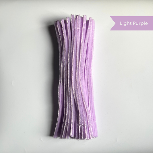 Light Purple Pipe Cleaners - 100 pcs | 8mm Premium Quality
