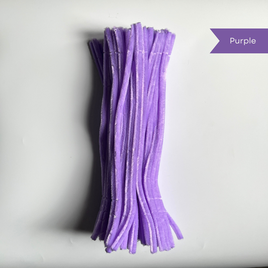 Purple Pipe Cleaners - 100 pcs | 8mm Premium Quality
