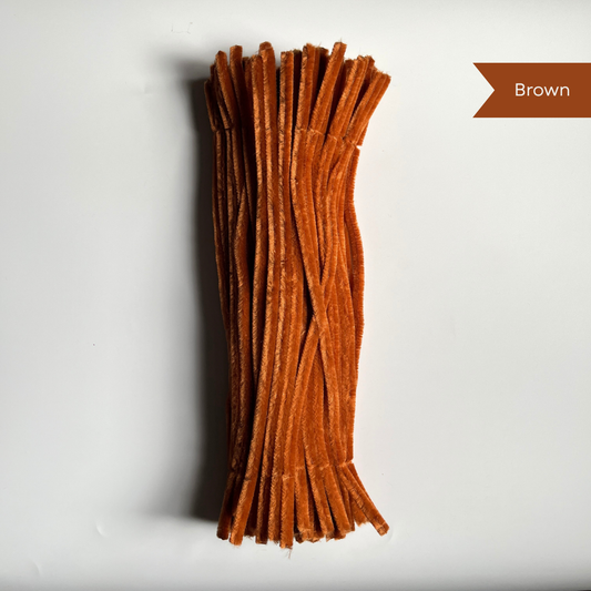 Brown Pipe Cleaners - 100 pcs | 8mm Premium Quality