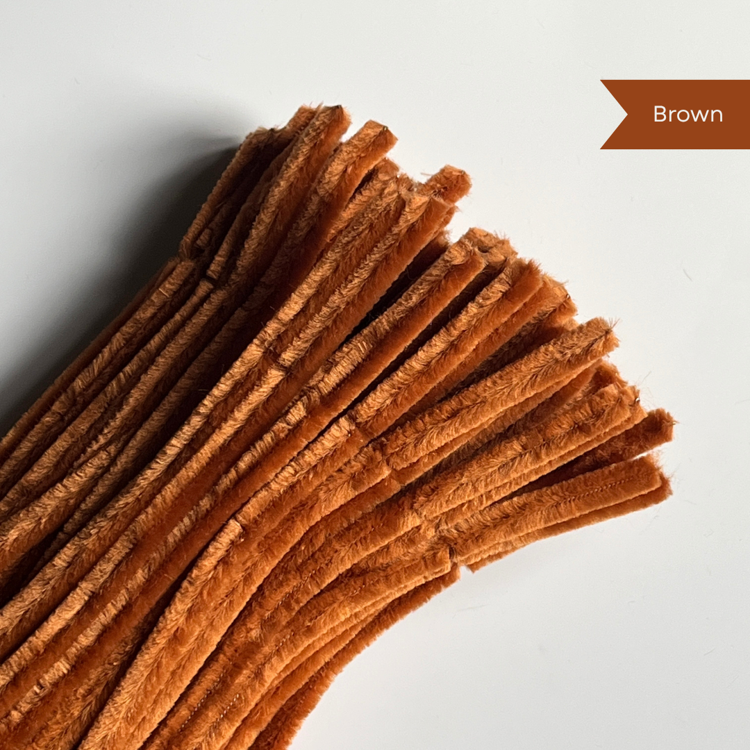 Brown Pipe Cleaners - 100 pcs | 8mm Premium Quality