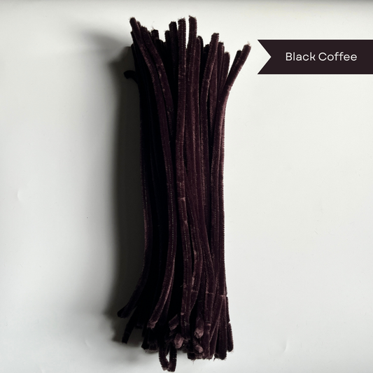 Black Coffee Pipe Cleaners - 100 pcs | 8mm Premium Quality