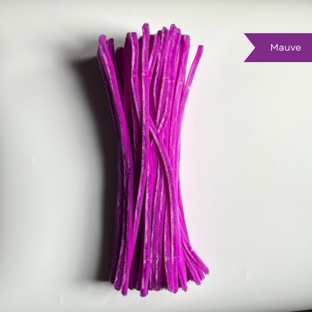 Mauve Pipe Cleaners - 100 pcs | 8mm Premium Quality