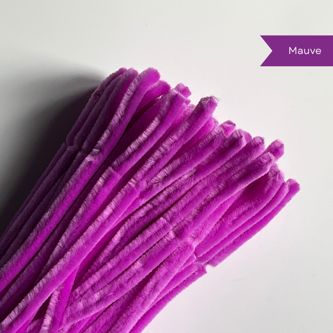 Mauve Pipe Cleaners - 100 pcs | 8mm Premium Quality