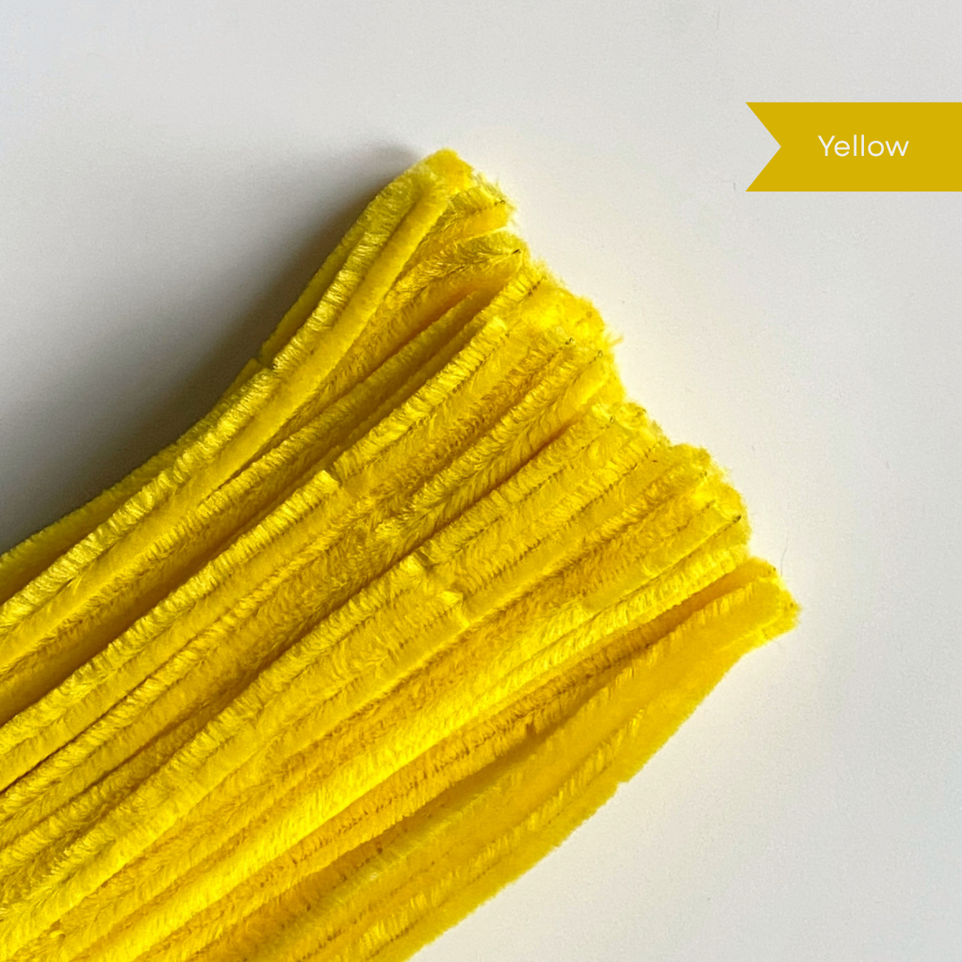Yellow Pipe Cleaners - 100 pcs | 8mm Premium Quality