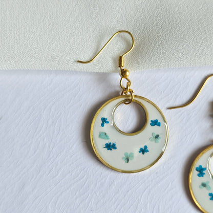 Blue Bloom Hoops