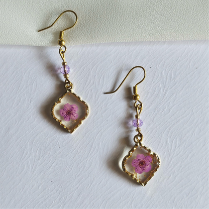 Purple Dangle Earrings