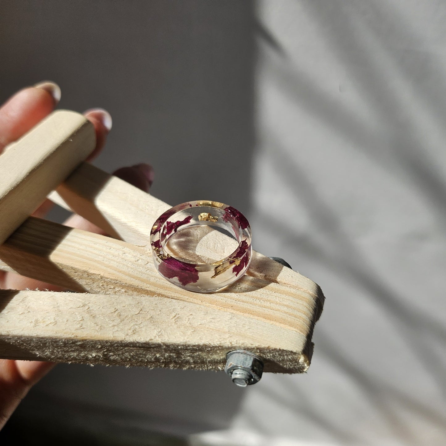 Rose Petal Band Ring