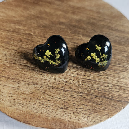 Black Heart Studs