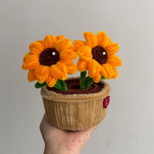 Twin Sunflower Pot | Ready Piece