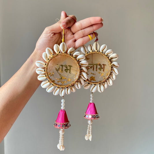 Shubh Labh Hanging Pair | Made With Resin