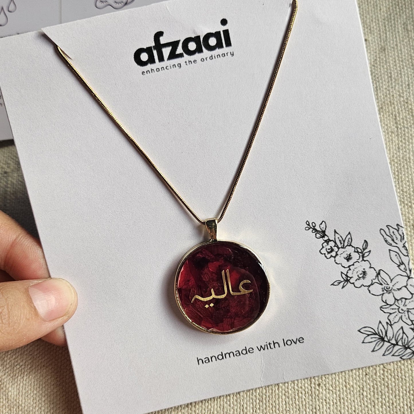 Rose Pendant | Personalised Jewellery