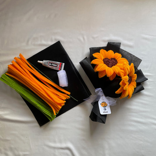 Heart Shaped Twin Sunflower | DIY Kit