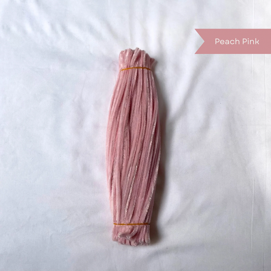 Peach Pink Pipe Cleaners