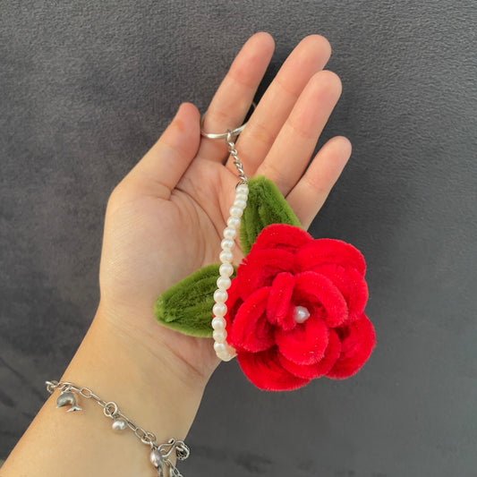Red Rose Keychain