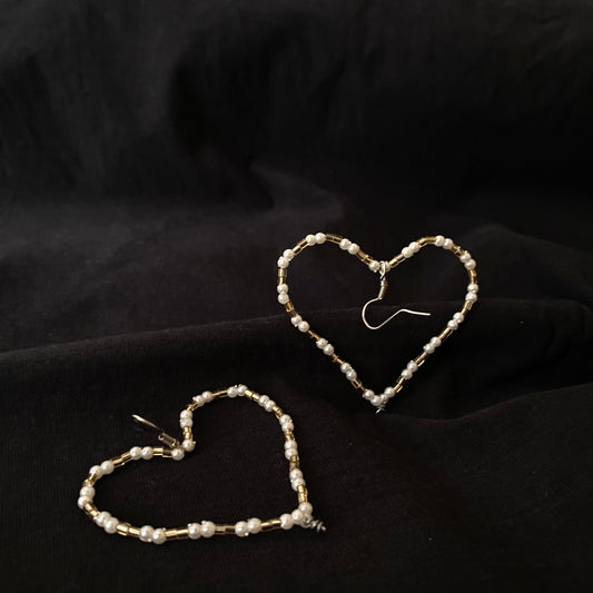 Heart Beaded Earrings