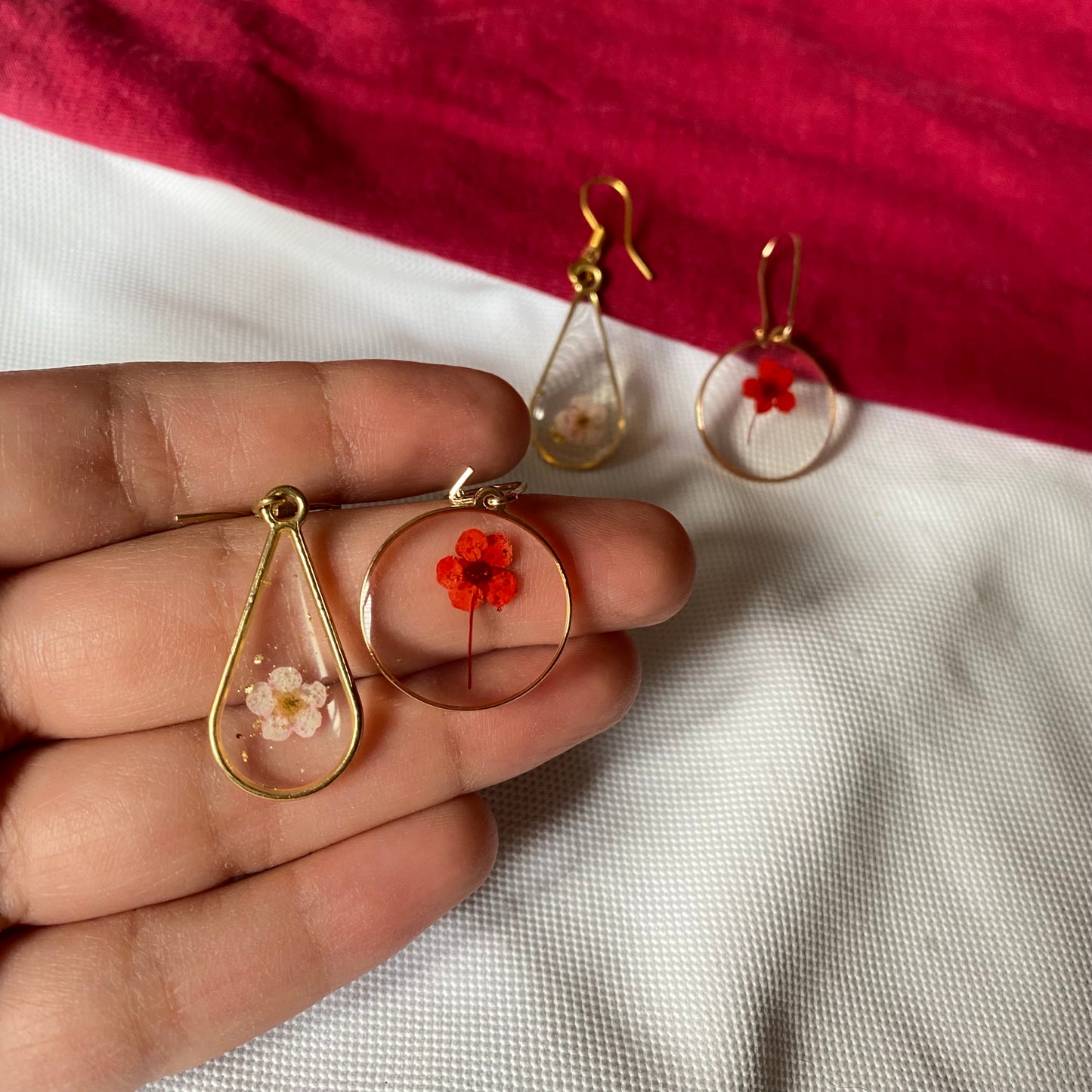 Red Poppy Earrings