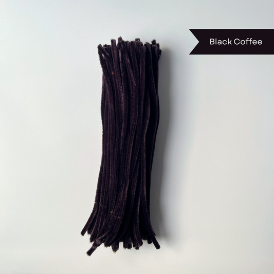 Black Coffee Pipe Cleaners - 100 pcs