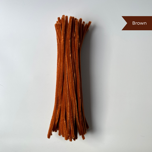 Brown Pipe Cleaners - 100 pcs