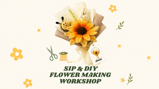Sip & DIY: Flower Making Workshop by afzaai | 29th August | Delhi