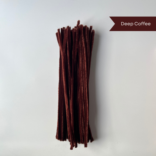 Coffee Brown Pipe Cleaners - 100 pcs