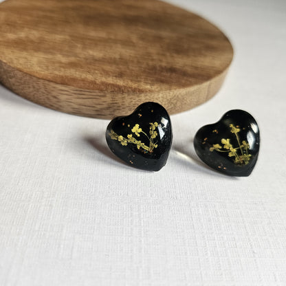 Black Heart Studs