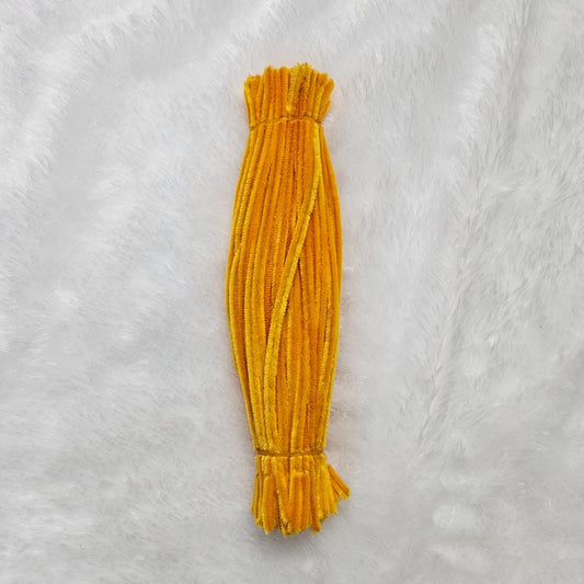 100 pieces pack of egg yellow pipe cleaners available at afzaai.in