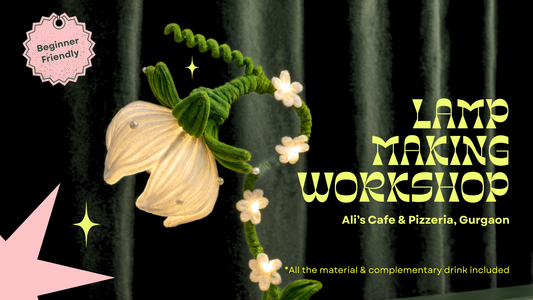 Sip & DIY: Flower Lamp Making Workshop by afzaai | 13th June