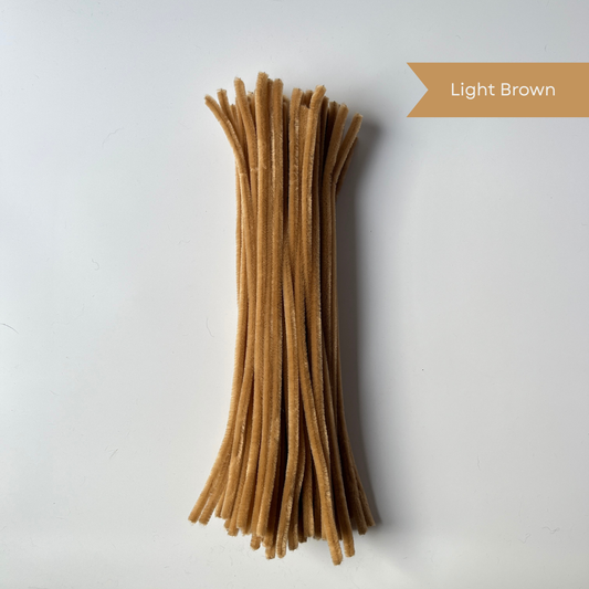 Light Brown Pipe Cleaners - 100 pcs