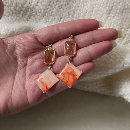 Tangy Orange Earrings