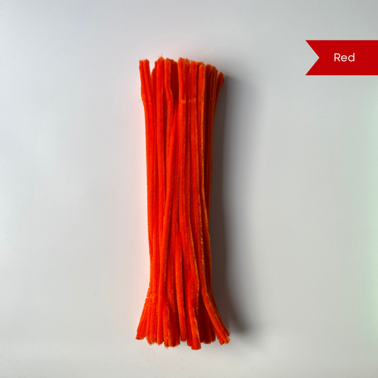Red Pipe Cleaners - 100 pcs