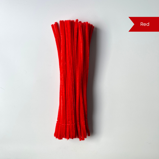 Red Pipe Cleaners - 100 pcs
