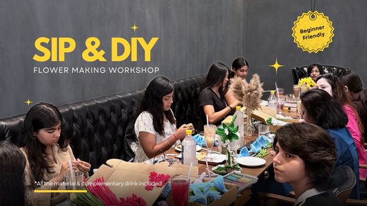 Sip & DIY: Flower Making Workshop by afzaai | 11th July