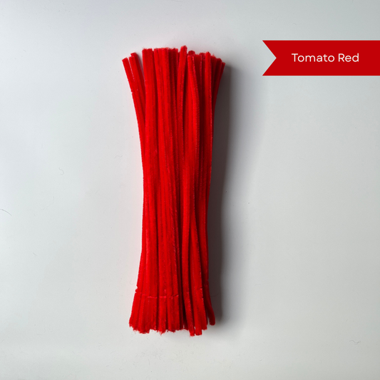 Tomato Red Pipe Cleaners - 100 pcs