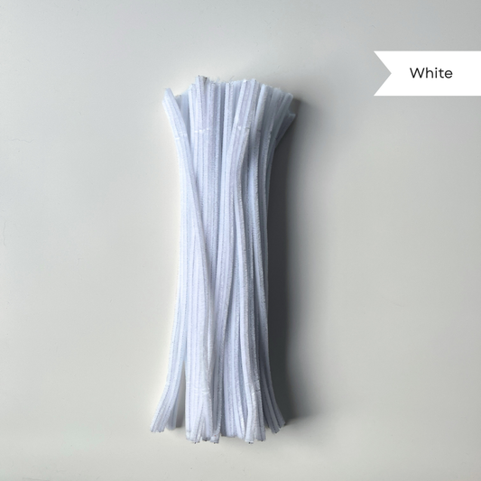 White Pipe Cleaners - 100 pcs