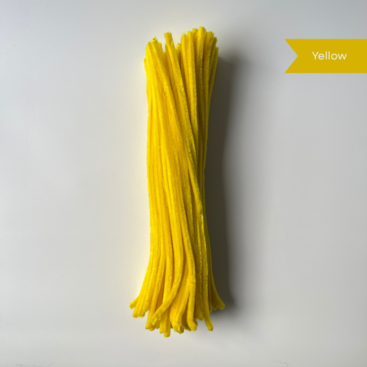 Yellow Pipe Cleaners - 100 pcs
